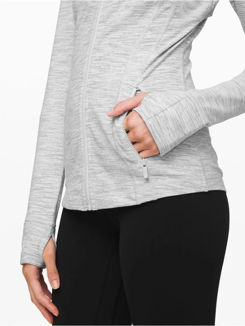 Lululemon Define Jacket Asia Gray White Spacedye Size 2 Like new!!
